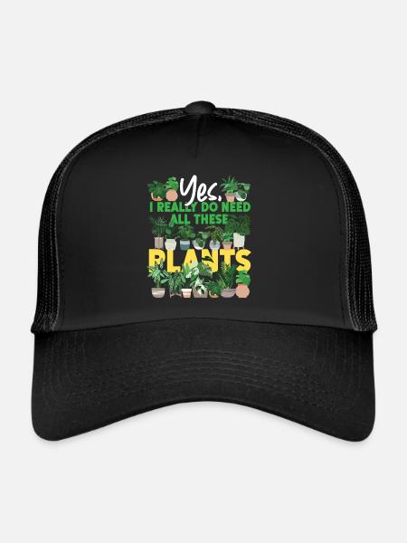 Amateur de plantes jardinage , je - Casquette trucker  - noir/noir - Devant