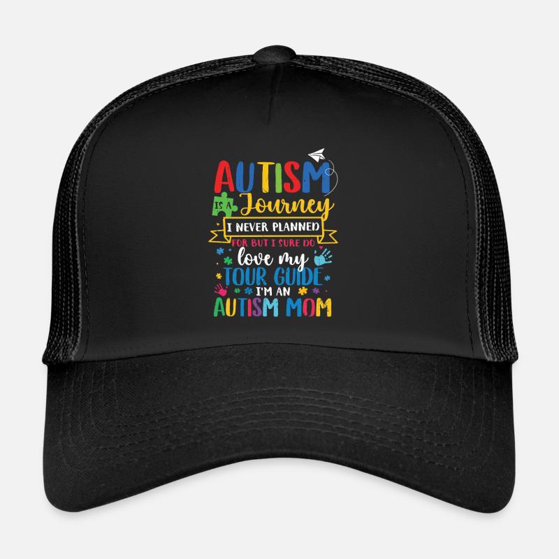 Autismus - Trucker Cap - Schwarz/Schwarz