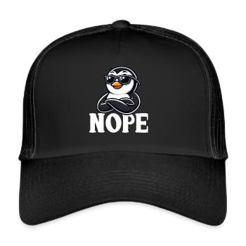 Penguine Vogelliebhaber Penguin -Enthusiast - Trucker Cap - Schwarz/Schwarz - Vorne