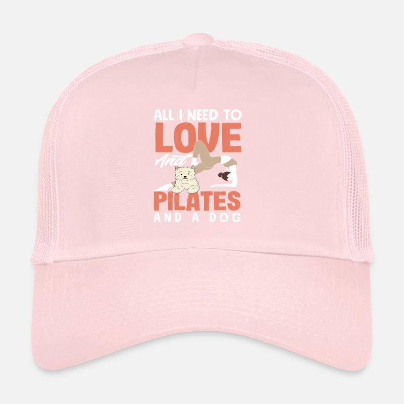 Pilates and a dog Everything I love Trucker Cap
