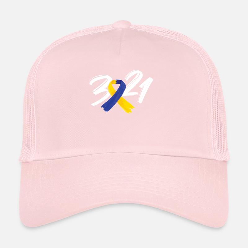 Syndrome de Down 321 Ruban Bleu Jaune Casquette trucker 