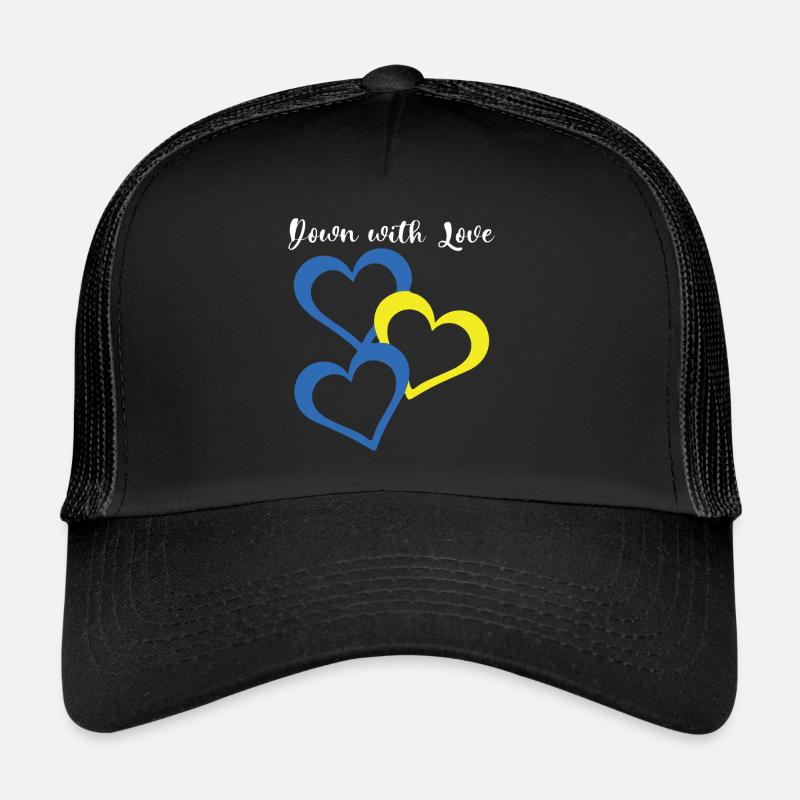 Down With Love Down Syndrome Hearts Trucker Cap