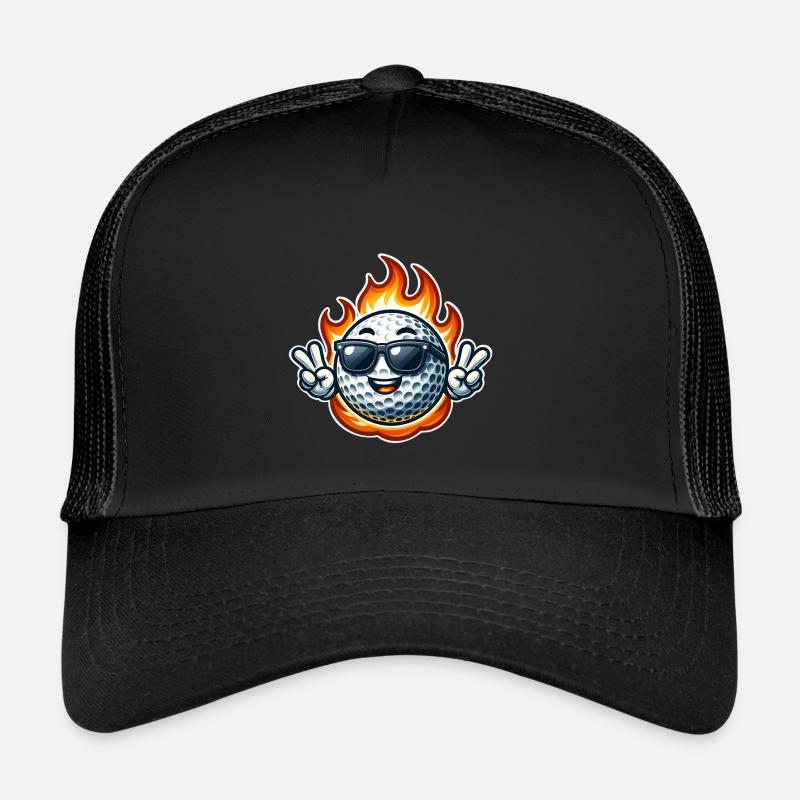 Boule de feu de golf Casquette trucker 