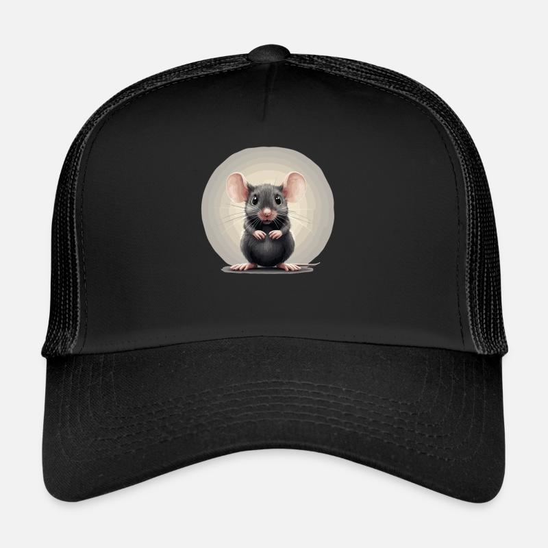 Mäuse Maus - Trucker Cap - Schwarz/Schwarz
