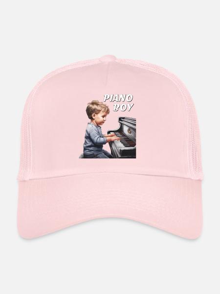 GARÇON PIANO - Casquette trucker  - rose pâle - Devant