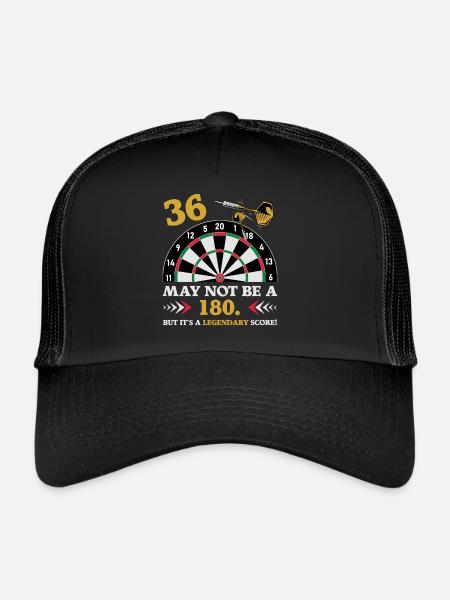 Pas 180 mais un classique 36e anniversaire : des fléchettes - Casquette trucker  - noir/noir - Devant