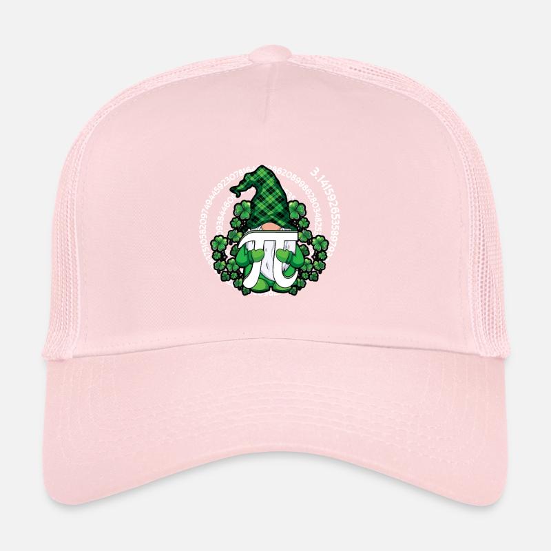 Pi Tag Leprechaun with Shamrock Motif Trucker Cap