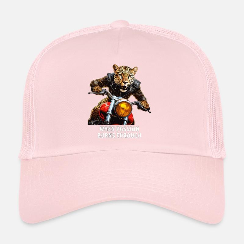 MOTORCYCLE WHEN PASSION BURNS THROUGH Trucker Cap