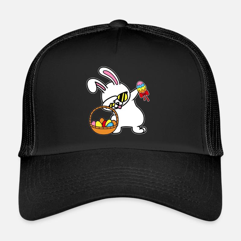 Dabbing Lapin de Pâques Lapin de Pâques Casquette trucker 