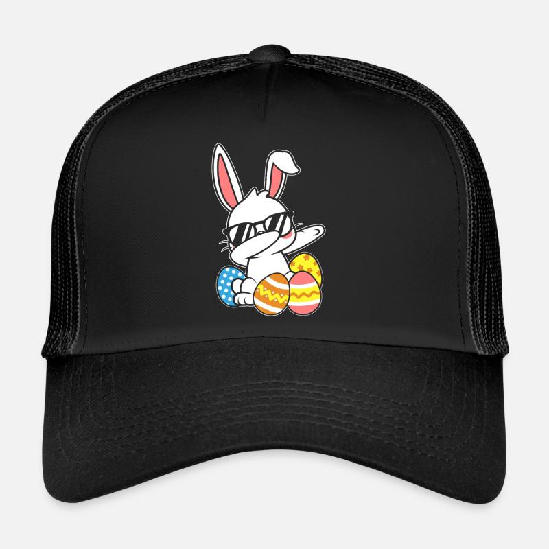 Dabbing Lapin de Pâques Lapin de Pâques Lapin Lapin Cadeau Casquette trucker 