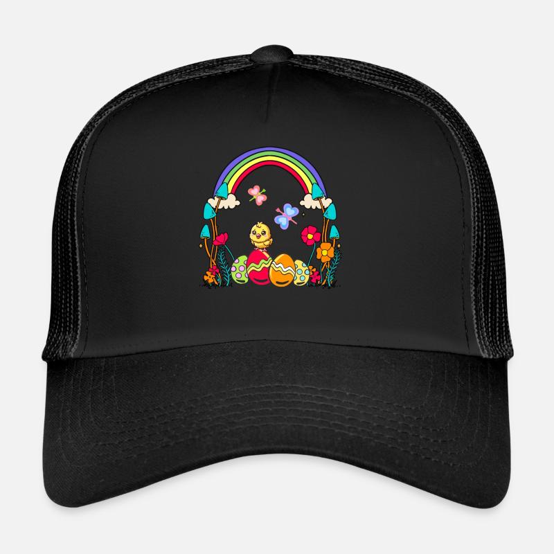 Easter Chick Kids Child Easter Eggs Trucker Cap