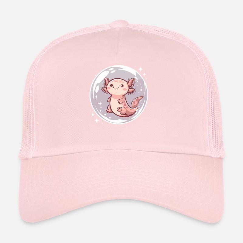 Escapades imaginatives avec Cute Axolotl dans le Casquette trucker 