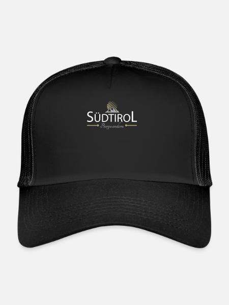 Bergwandern in Südtirol - Trucker Cap - Schwarz/Schwarz