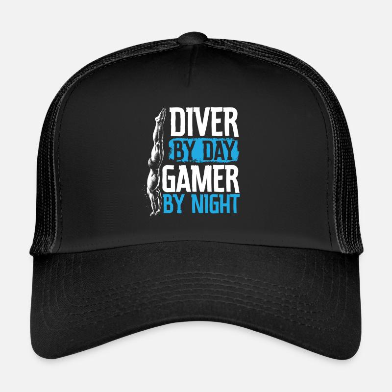 Tremplin Plongée Plongée Plongeurs Casquette trucker 