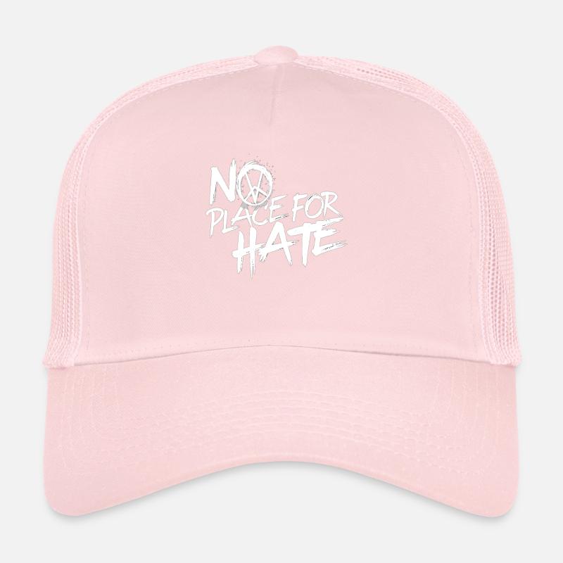 No Place for Hate Message of Peace Against Hate Trucker Cap