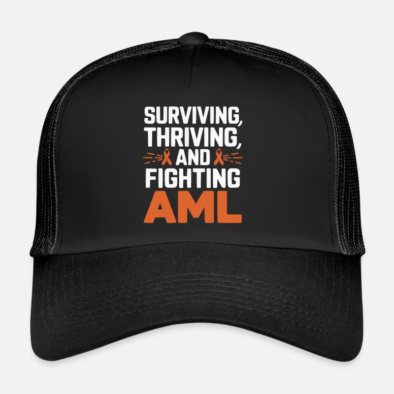 Ruban orange Sensibilisation à la leucémie myéloïde aiguë Casquette trucker 