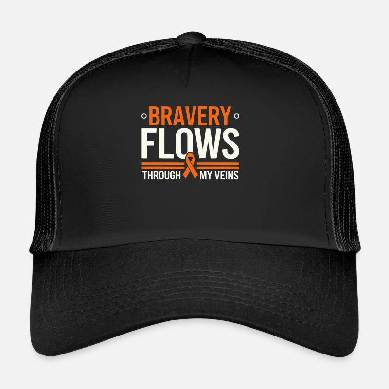 Ruban orange Sensibilisation à la leucémie myéloïde aiguë Casquette trucker 