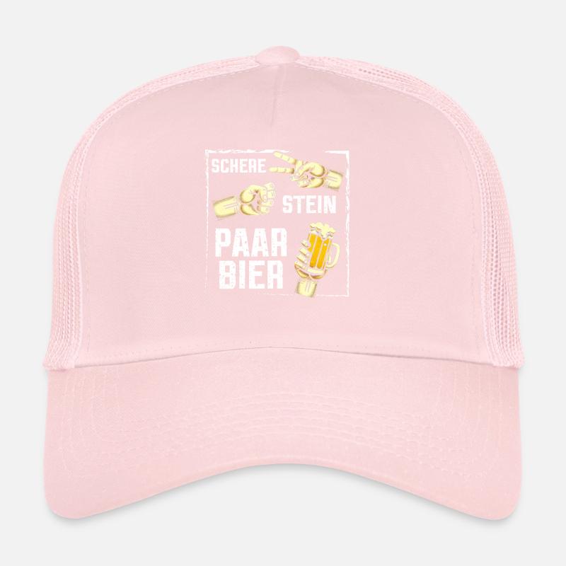 Schere Stein Bierpaar Bierliebhaber Biertrinker Trucker Cap