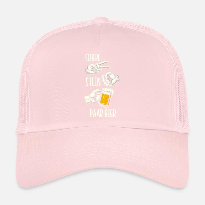 Schere Stein Bierpaar Bierliebhaber Biertrinker Trucker Cap