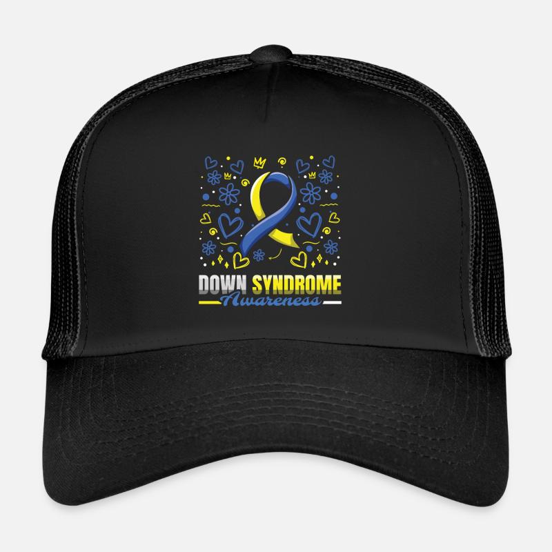 Down Syndrom Bewusstsein Mit Herzblumen Trucker Cap