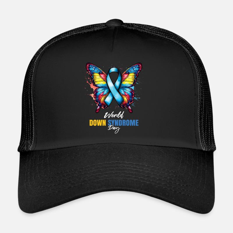 Welt-Down-Syndrom-Tag Schmetterling Trucker Cap