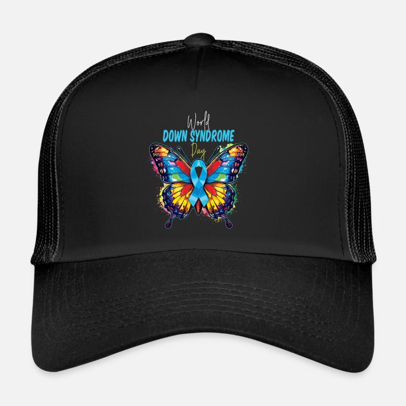 Journée mondiale du syndrome de Down Papillon Casquette trucker 
