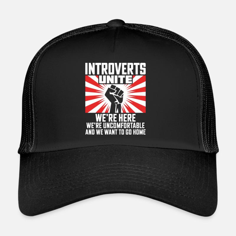 Introvertierte Vereinigen Sich - Trucker Cap - Schwarz/Schwarz