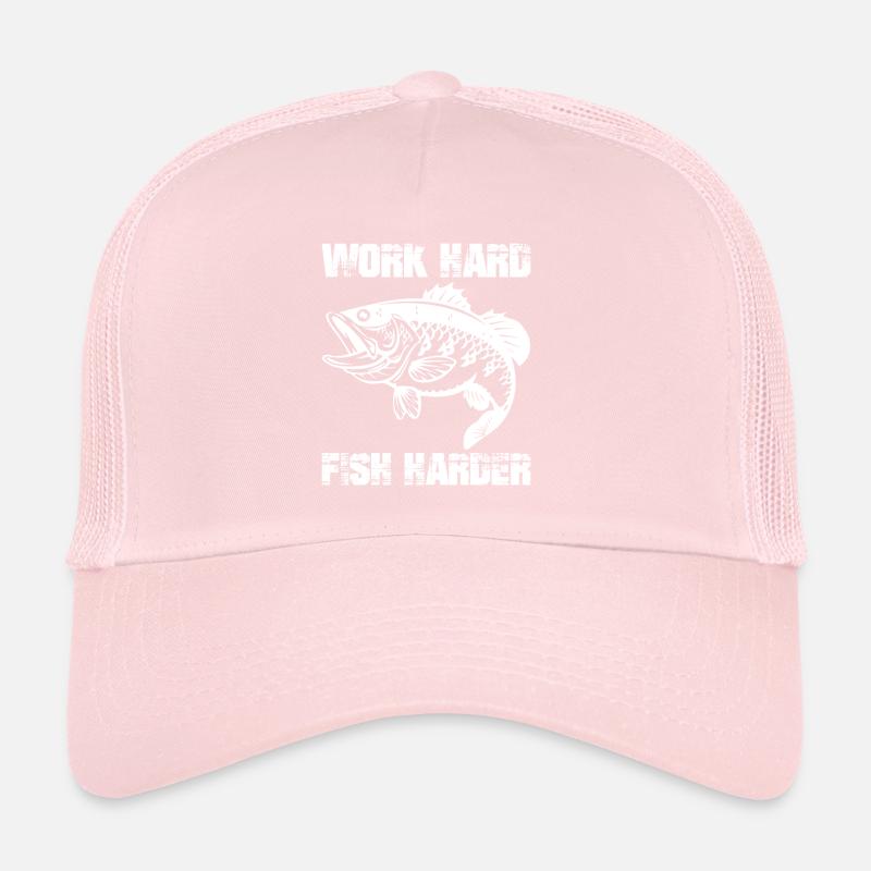 Travailler dur, pêcher plus fort Casquette trucker 