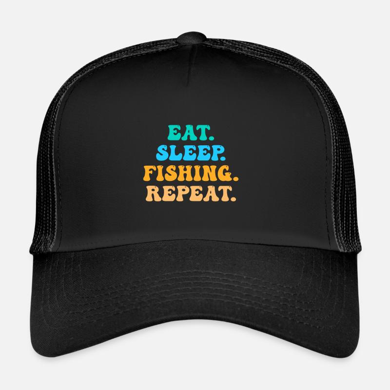 Manger. Dormir. Pêche Casquette trucker 