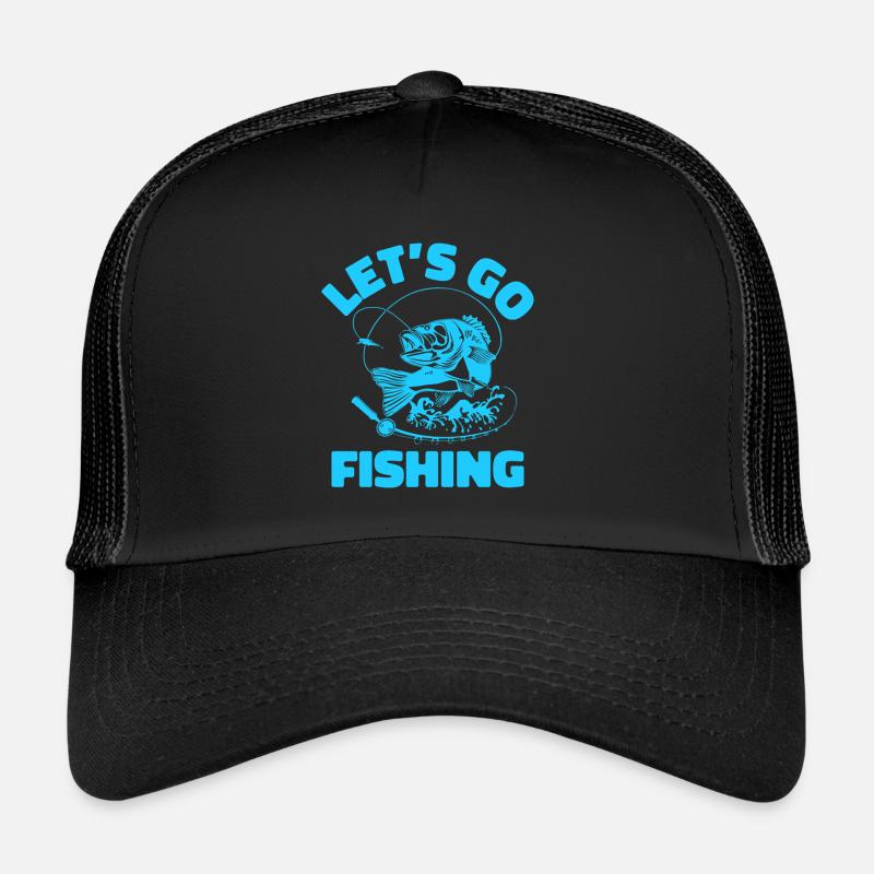 Allons à la pêche - Casquette trucker  - noir/noir