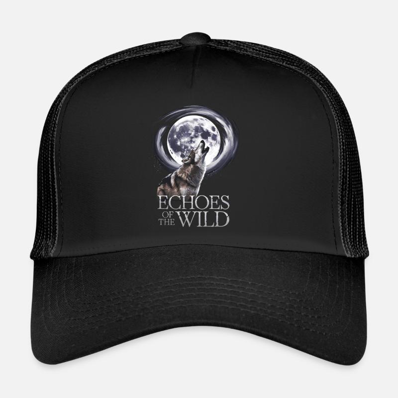 Échos de la nature sauvage, du loup et de la lune Casquette trucker 