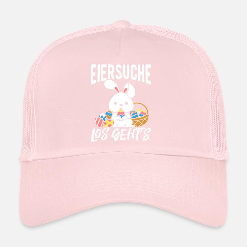 Egg Hunt Let's Go Easter Easter Bunny Easter Eggs Trucker Cap
