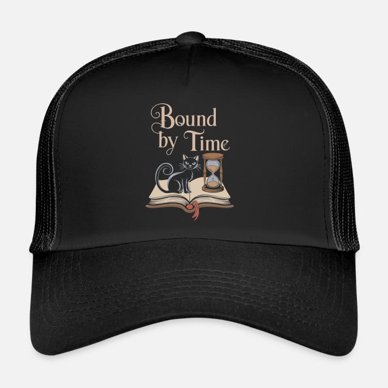 Bound to Time Magical Cat with Book Trucker Cap