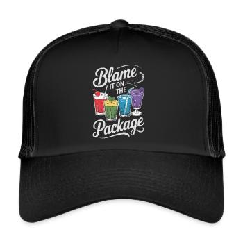 Lustiges Cocktail-Design für Urlaubsstimmung - Trucker Cap - Schwarz/Schwarz - Vorne
