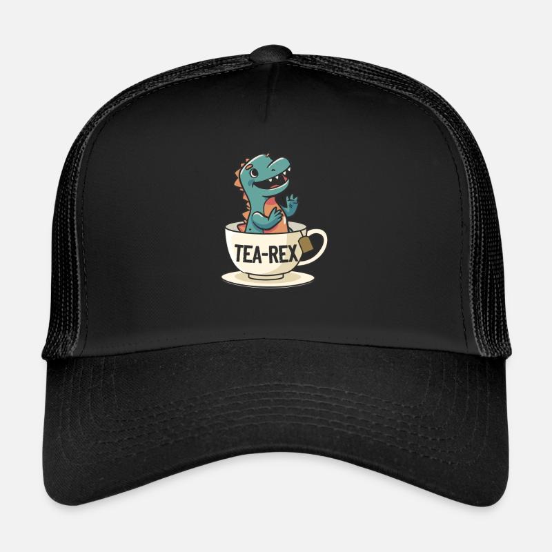 Funny Dinosaur Tea-Rex Dinosaur Trucker Cap
