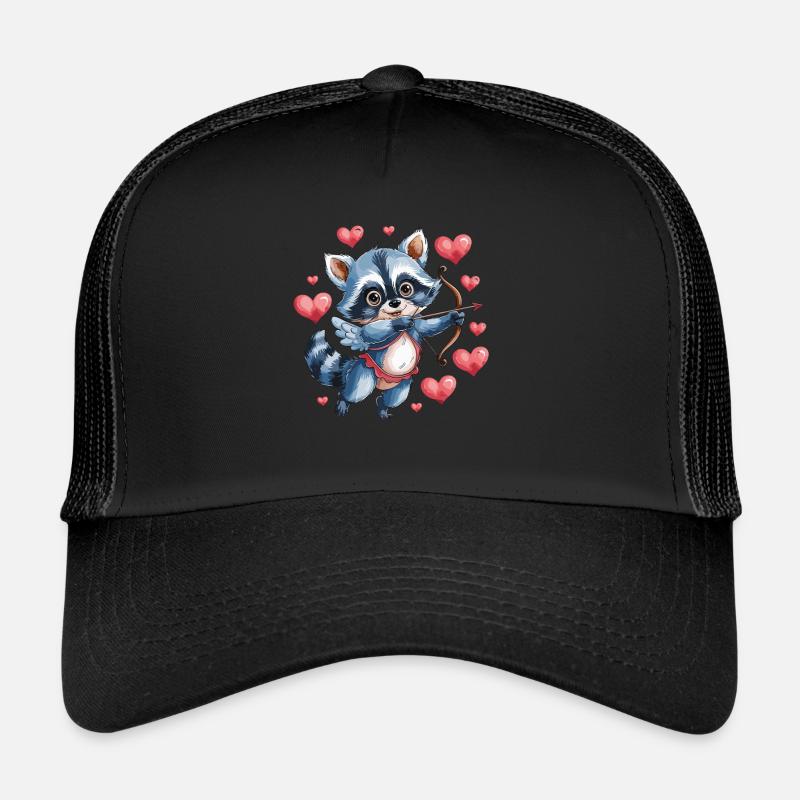 Cupidon viverrin avec flèche et cœur Casquette trucker 