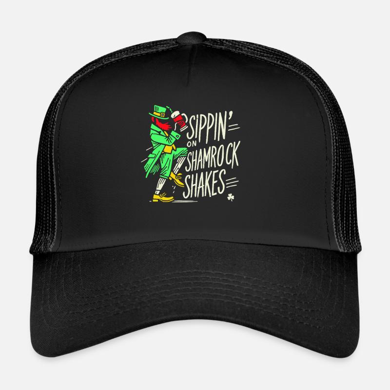 Sippin' On Shamrock Shakes St. Patrick's Day Trucker Cap