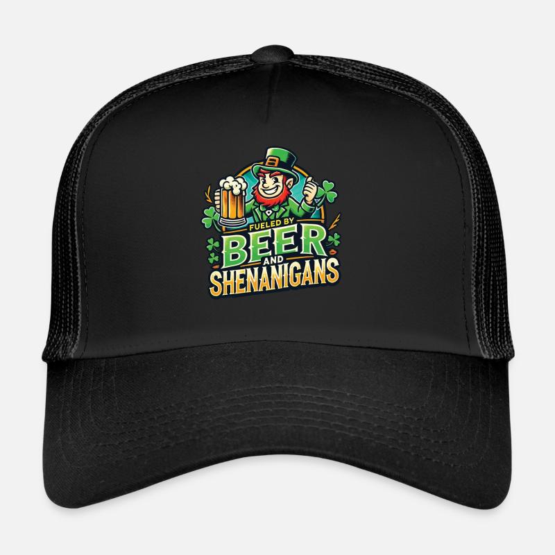 Propulsé par la bière et les farces Saint-Patrick Casquette trucker 