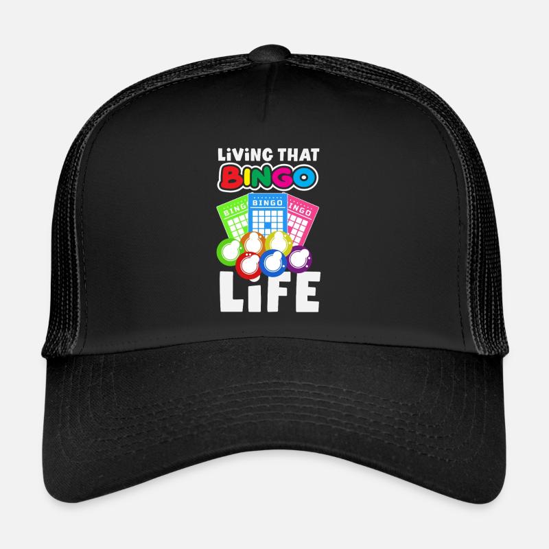 Lebe Das Bingo Leben Mit Stil Trucker Cap