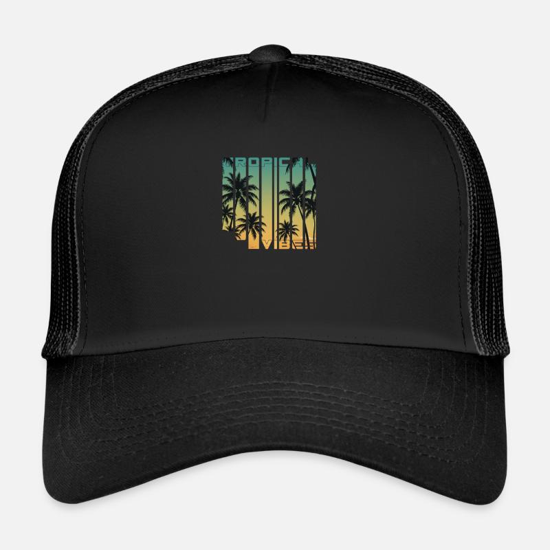 Tropical Vibes Gradient Palmen Trucker Cap