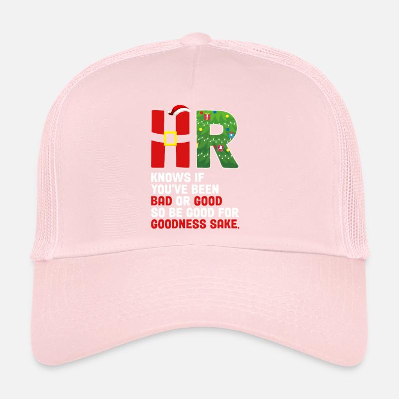 Lustige Weihnachtsfeier HR weiß, ob Sie schlecht waren Trucker Cap