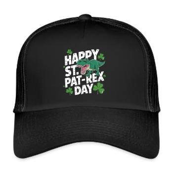 St. Pat-Rex Day Funny - Trucker Cap - black/black - Front