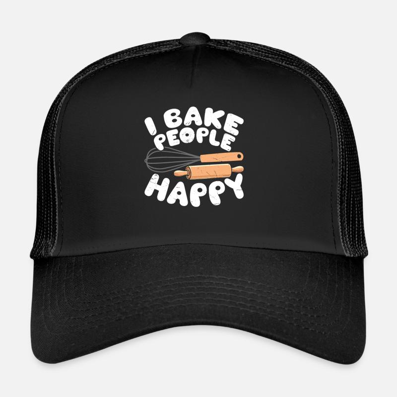 Backen Bäcker Bäckerei - Trucker Cap - Schwarz/Schwarz