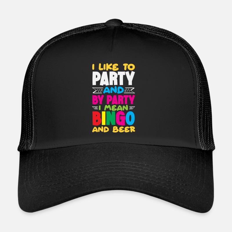 Ich Feier Und Mit Bingo Und Bier Trucker Cap