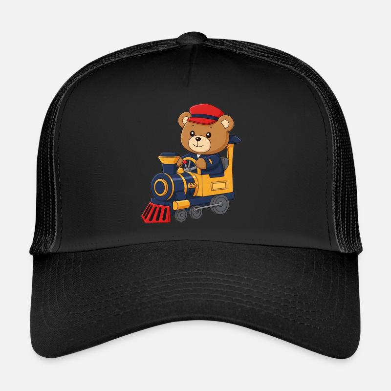 Teddy Bear Engine Driver Trucker Cap