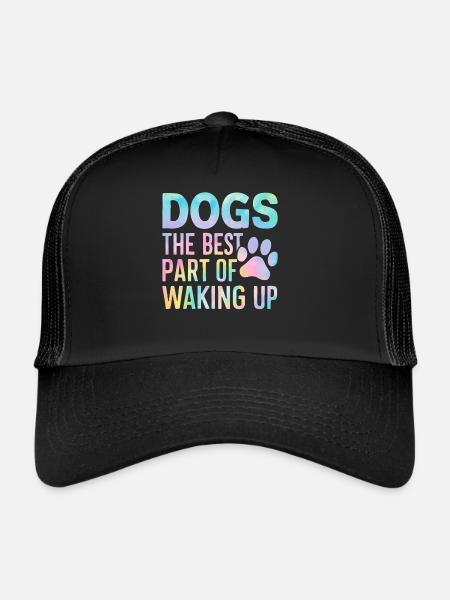 Cadeaux de grand-mère pour chien - Casquette trucker  - noir/noir - Devant