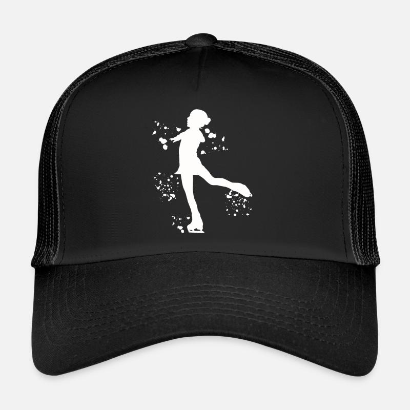 Eiskunstläufer Schlittschuhlaufen Eiskunstlauf - Trucker Cap - Schwarz/Schwarz
