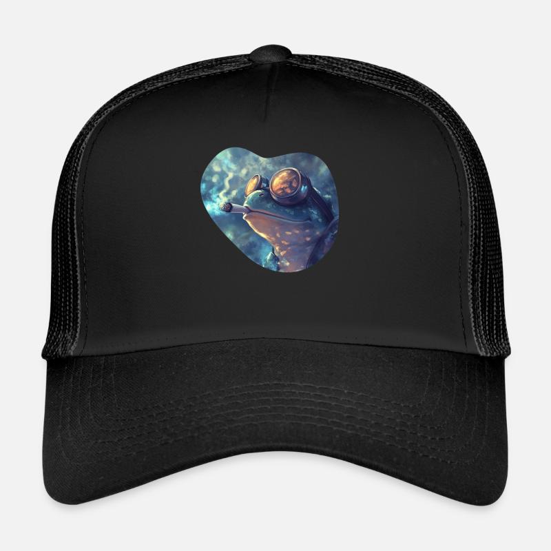 Psychedelischer Froschkiffer: Cannabis pur Trucker Cap