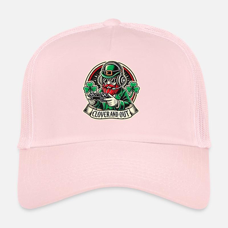 Motif de jeu trèfle et extérieur de la Saint-Patrick Casquette trucker 
