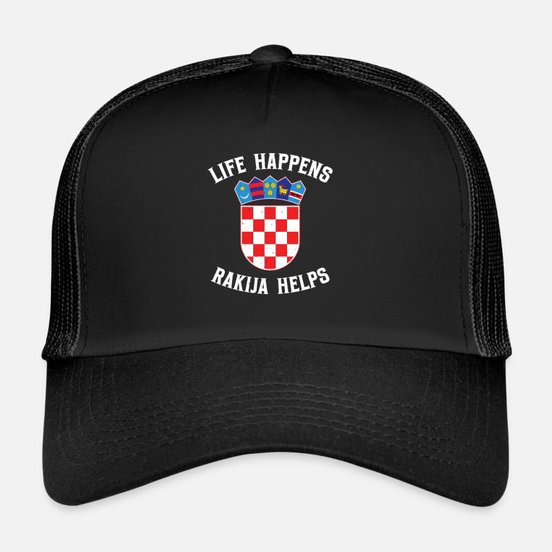 Life Happens Rakija aide Casquette trucker 